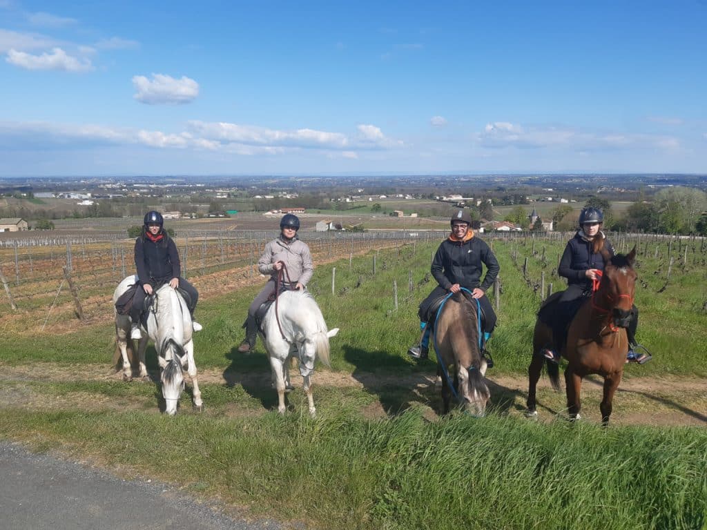 Balade à cheval dans le Beaujolais en 2021, à proximité de Lyon
